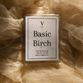 Luxury birch wax melt aesthetic with clean wood fragrance 