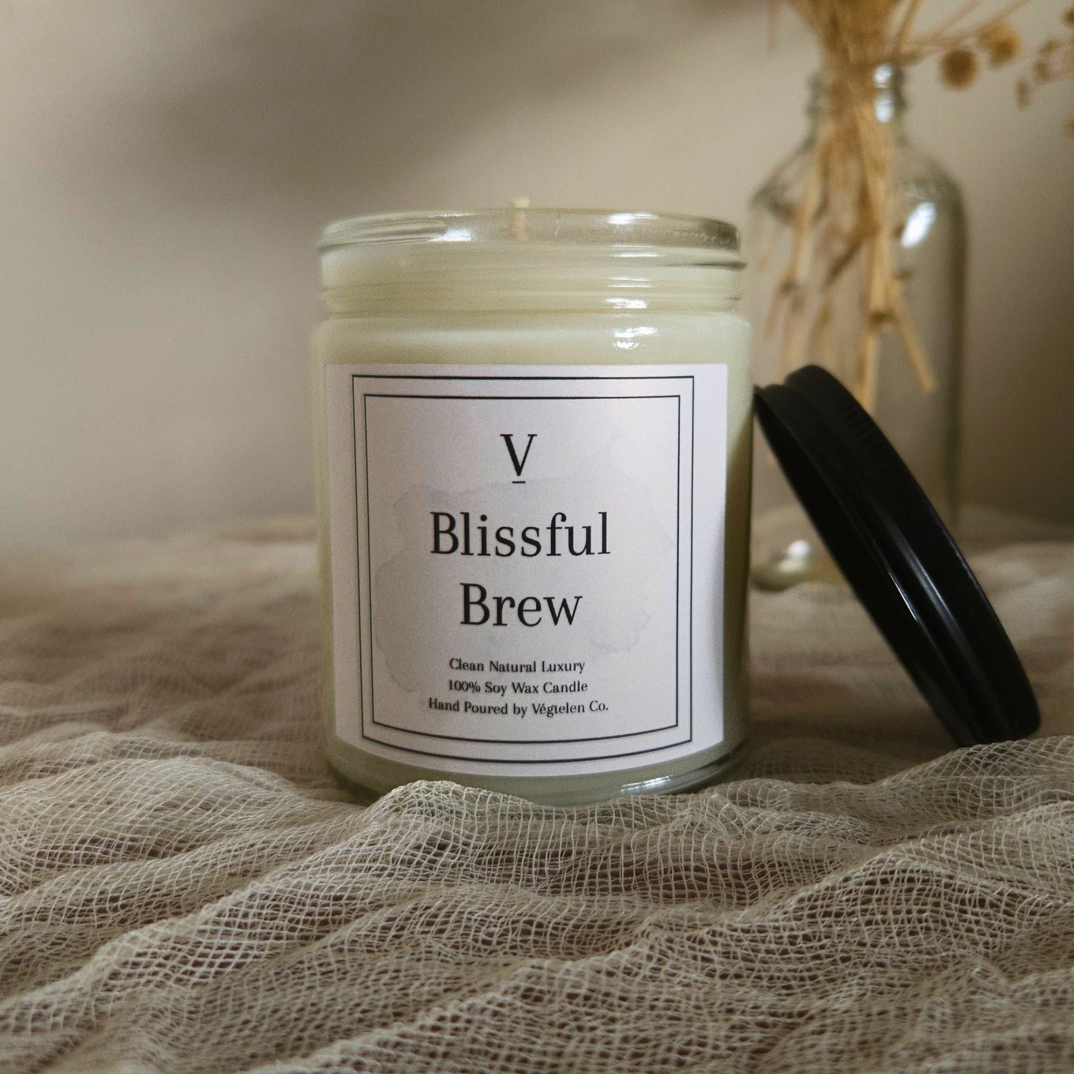 Cozy latte inspired candle aesthetic with espresso and whipped cream fragrance notes
