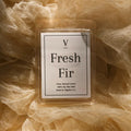 Fresh pine wax melt aesthetic with clean forest-inspired home fragrance
