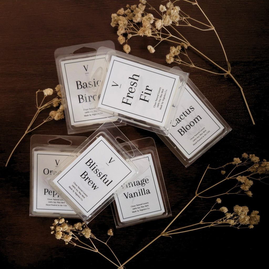 Soy wax melt full scent collection for luxury home fragrance 