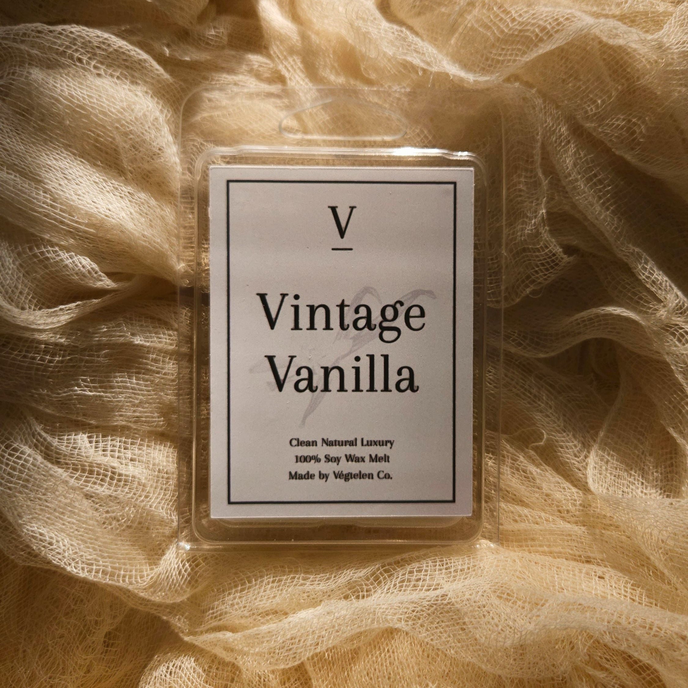 Luxury vanilla wax melt aesthetic with creamy warm home fragrance